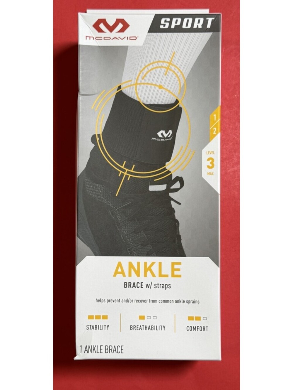 McDavid Sport Ankle Brace - Black - Large